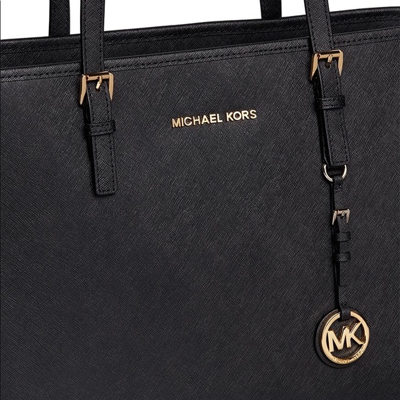 MICHAEL KORS JET SET TRAVEL SAFFIANO LEATHER TOTE - Picture 4 of 8